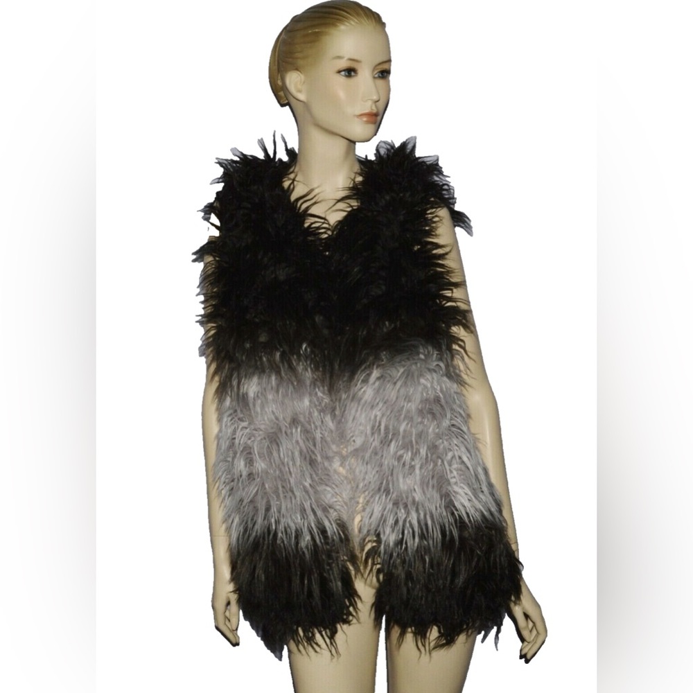 VINCE OTTO NEW NWT S M SMALL MEDIUM FAUX FUR SHEARLING VEST JACKET SHAGGY